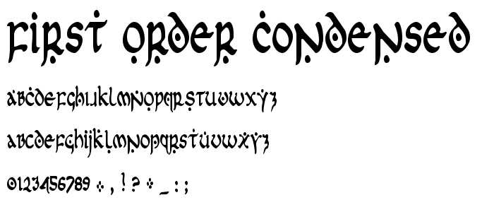 First Order Condensed font